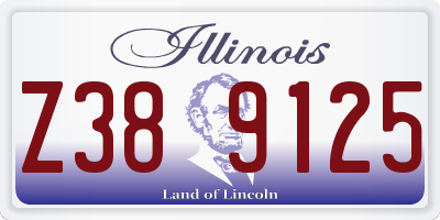 IL license plate Z389125