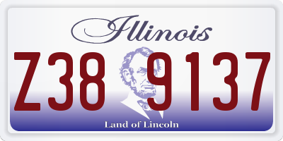 IL license plate Z389137