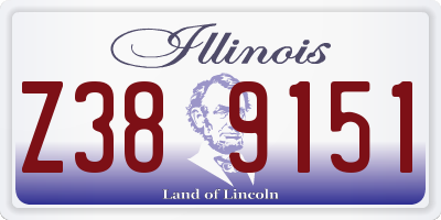 IL license plate Z389151