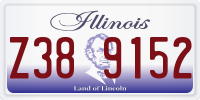 IL license plate Z389152