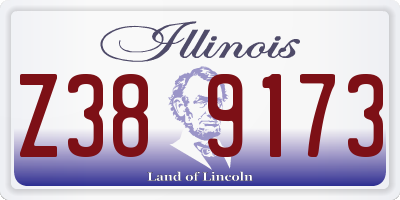IL license plate Z389173