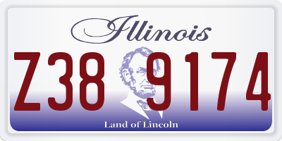 IL license plate Z389174