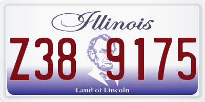 IL license plate Z389175