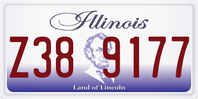 IL license plate Z389177