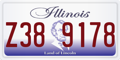 IL license plate Z389178