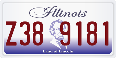 IL license plate Z389181