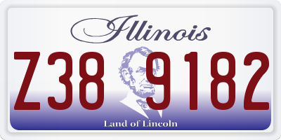 IL license plate Z389182