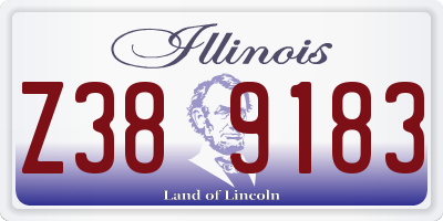 IL license plate Z389183
