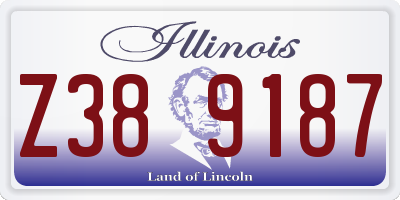 IL license plate Z389187