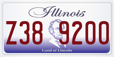 IL license plate Z389200