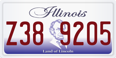 IL license plate Z389205