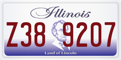 IL license plate Z389207