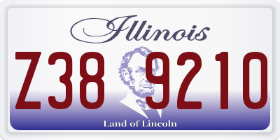 IL license plate Z389210