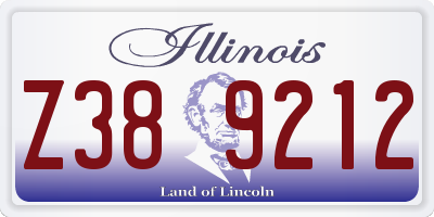 IL license plate Z389212