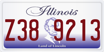 IL license plate Z389213