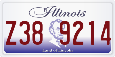 IL license plate Z389214