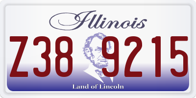 IL license plate Z389215