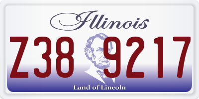 IL license plate Z389217