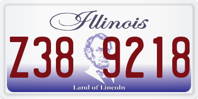 IL license plate Z389218