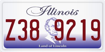 IL license plate Z389219