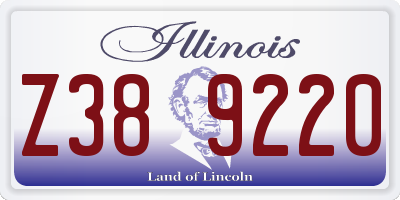 IL license plate Z389220