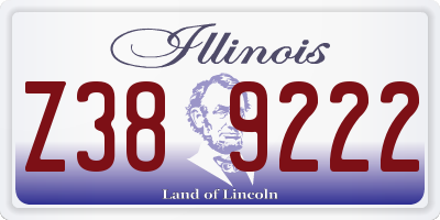 IL license plate Z389222