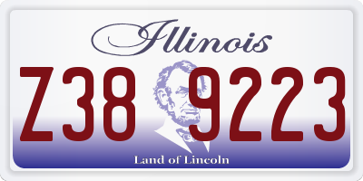 IL license plate Z389223