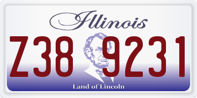 IL license plate Z389231