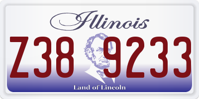IL license plate Z389233