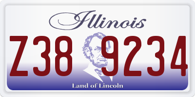 IL license plate Z389234