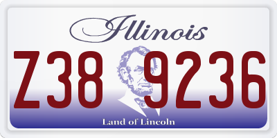 IL license plate Z389236