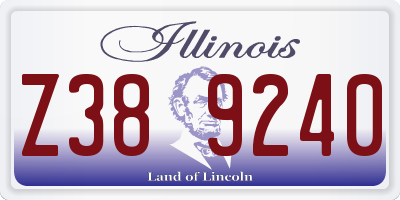 IL license plate Z389240