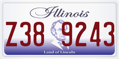 IL license plate Z389243