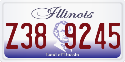 IL license plate Z389245