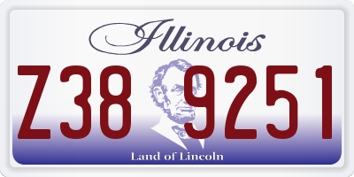 IL license plate Z389251
