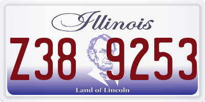 IL license plate Z389253