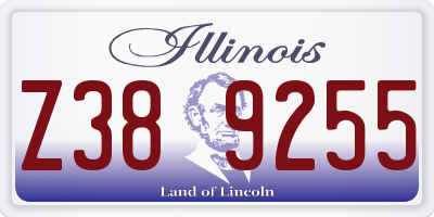 IL license plate Z389255