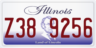 IL license plate Z389256
