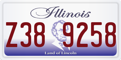 IL license plate Z389258