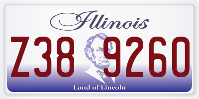 IL license plate Z389260