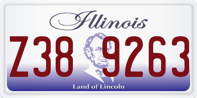 IL license plate Z389263