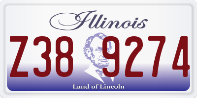 IL license plate Z389274