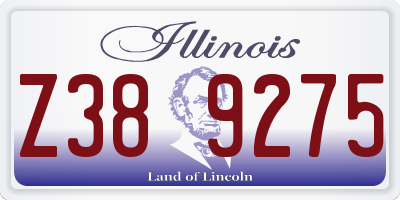 IL license plate Z389275