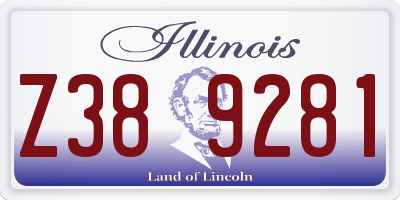 IL license plate Z389281