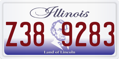IL license plate Z389283