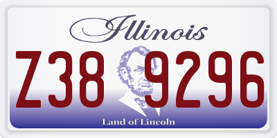 IL license plate Z389296