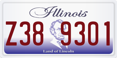 IL license plate Z389301