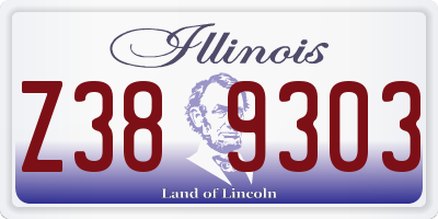 IL license plate Z389303