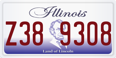 IL license plate Z389308