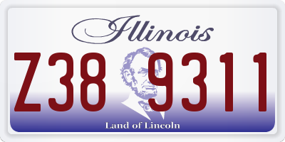 IL license plate Z389311